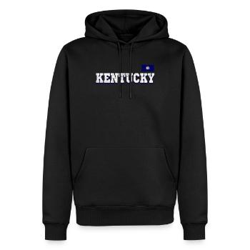 State Name America State Flag Kentucky - Männer Premium Bio Hoodie - Schwarz - Vorne - Nico (187cm)