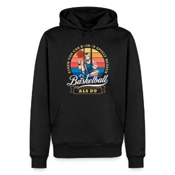 legendäre Basketballer Sommer Design - Männer Premium Bio Hoodie - Schwarz - Vorne - Nico (187cm)