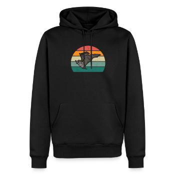 Fledermäuse Fledermaus Fledermausschutz Höhle - Männer Premium Bio Hoodie - Schwarz - Vorne - Nico (187cm)