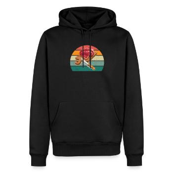 Butcher Fleischer Wurst rind Fleischerei Fleischerei Fleisch - Men’s Premium Organic Hoodie - black - Front - Nico (187cm)