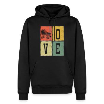 Retro Love Skating Board Skate Skater Skateboard - Sweat à capuche Premium bio Homme - noir - Devant - Nico (187cm)