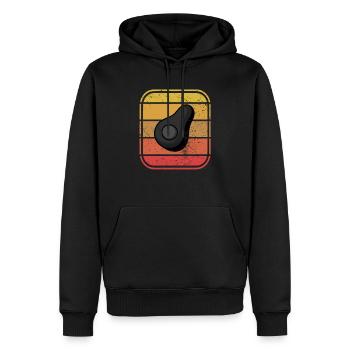 Avocat Vegan Lover Retro Veggie Diet Idée cadeau - Sweat à capuche Premium bio Homme - noir - Devant - Nico (187cm)
