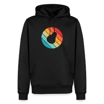 Avocat Vegan Lover Retro Veggie Diet Idée cadeau - Sweat à capuche Premium bio Homme - noir - Devant - Nico (187cm)