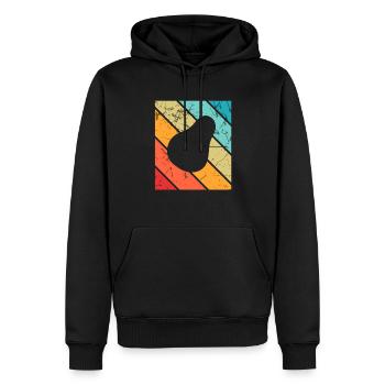 Avocado Vegan Lover Retro Veggie Diet Gift idea - Männer Premium Bio Hoodie - Schwarz - Vorne - Nico (187cm)