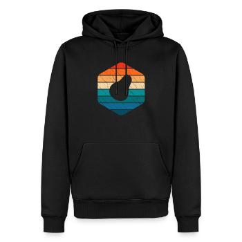 Avocado Vegan Lover Retro Veggie Diet Gift idea - Männer Premium Bio Hoodie - Schwarz - Vorne - Nico (187cm)