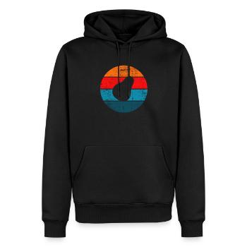 Avocat Vegan Lover Retro Veggie Diet Idée cadeau - Sweat à capuche Premium bio Homme - noir - Devant - Nico (187cm)