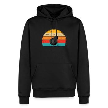 Avocat Vegan Lover Retro Veggie Diet Idée cadeau - Sweat à capuche Premium bio Homme - noir - Devant - Nico (187cm)