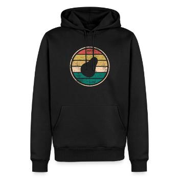 Avocat Vegan Lover Retro Veggie Diet Idée cadeau - Sweat à capuche Premium bio Homme - noir - Devant - Nico (187cm)