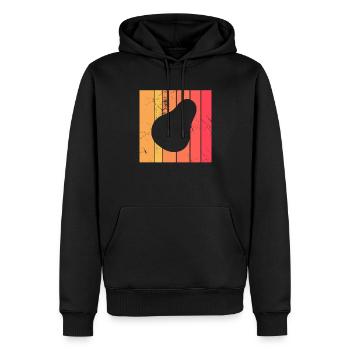 Avocat Vegan Lover Retro Veggie Diet Idée cadeau - Sweat à capuche Premium bio Homme - noir - Devant - Nico (187cm)