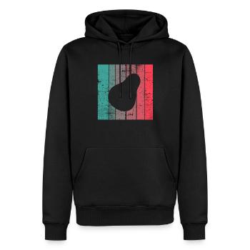 Avocat Vegan Lover Retro Veggie Diet Idée cadeau - Sweat à capuche Premium bio Homme - noir - Devant - Nico (187cm)