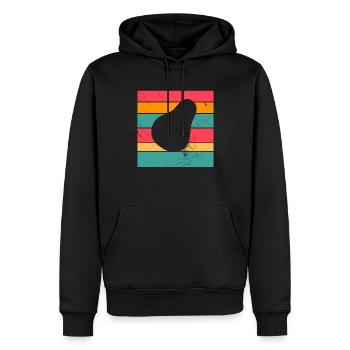 Avocado Vegan Lover Retro Veggie Diet Gift idea - Männer Premium Bio Hoodie - Schwarz - Vorne - Nico (187cm)
