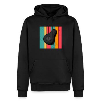 Avocat Vegan Lover Retro Veggie Diet Idée cadeau - Sweat à capuche Premium bio Homme - noir - Devant - Nico (187cm)