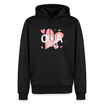 Oma 2023 - Werdende Oma 2023 - Männer Premium Bio Hoodie - Schwarz - Vorne - Nico (187cm)