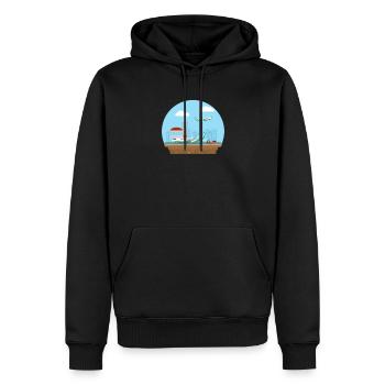 Airplanes Flying Pilot Pilot Airport - Men’s Premium Organic Hoodie - black - Front - Nico (187cm)