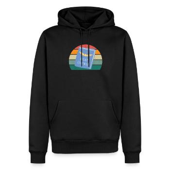 Flugzeuge Flieger Fliegen Pilot Pilotin Flughafen - Männer Premium Bio Hoodie - Schwarz - Vorne - Nico (187cm)