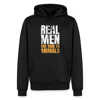 Hunderettungs Designs Für Tierrechtsaktivisten - Männer Premium Bio Hoodie - Schwarz - Vorne - Nico (187cm)