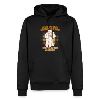 Hunde Pudel Design für Hundeliebhaber - Männer Premium Bio Hoodie - Schwarz - Vorne - Nico (187cm)