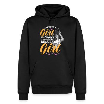 Conception de spruch de soudeur pour les métallurgistes - Sweat à capuche Premium bio Homme - noir - Devant - Nico (187cm)