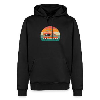 Food trucker Cook Cook Food on wheels Motto St - Men’s Premium Organic Hoodie - black - Front - Nico (187cm)
