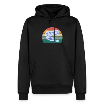 Fossiles Fossiles Dinosaures préhistoriques - Sweat à capuche Premium bio Homme - noir - Devant - Nico (187cm)