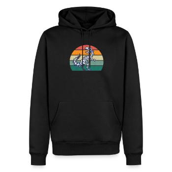 Fossiles Fossilisation Dinosaure préhistorique Fossile - Sweat à capuche Premium bio Homme - noir - Devant - Nico (187cm)