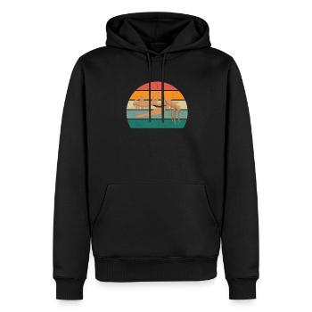 Fossiles Fossilisation Dinosaure préhistorique Fossile - Sweat à capuche Premium bio Homme - noir - Devant - Nico (187cm)