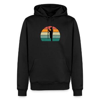 Photos Photographe Focus Focus Photographe - Sweat à capuche Premium bio Homme - noir - Devant - Nico (187cm)