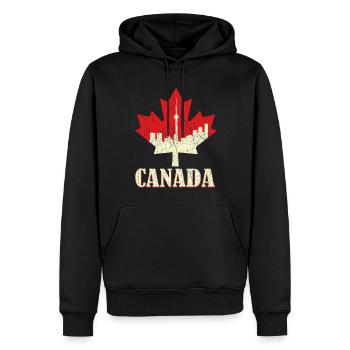 Maple Canada Love Proud Canadian Flag Canada Day - Männer Premium Bio Hoodie - Schwarz - Vorne - Nico (187cm)