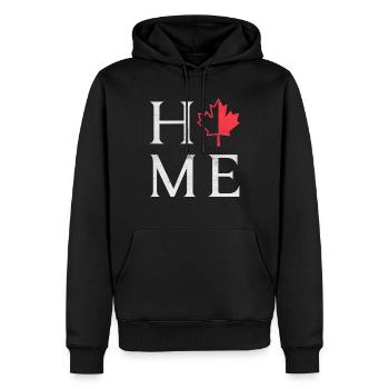 Érable feuille Accueil Canada Fier De la fête canadienne du Canada - Sweat à capuche Premium bio Homme - noir - Devant - Nico (187cm)
