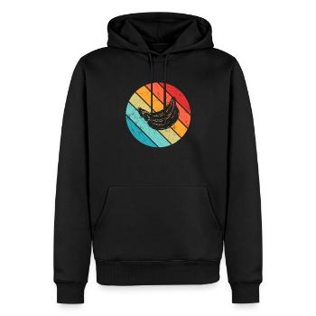 Banana Vegan Lover Retro Veggie Fruit Gift idea - Männer Premium Bio Hoodie - Schwarz - Vorne - Nico (187cm)