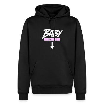 Bébé 2022 - Naissance Enceinte 2022 - Sweat à capuche Premium bio Homme - noir - Devant - Nico (187cm)