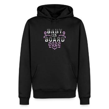 Bébé 2022 - Naissance Enceinte 2022 - Sweat à capuche Premium bio Homme - noir - Devant - Nico (187cm)