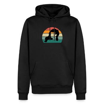 Haare schneiden Friseuse Frisörin Schere Fön Haar - Männer Premium Bio Hoodie - Schwarz - Vorne - Nico (187cm)