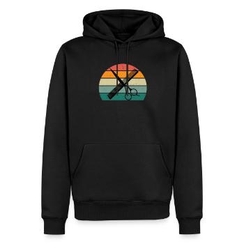 Haare schneiden Friseuse Frisörin Schere Fön Haar - Männer Premium Bio Hoodie - Schwarz - Vorne - Nico (187cm)