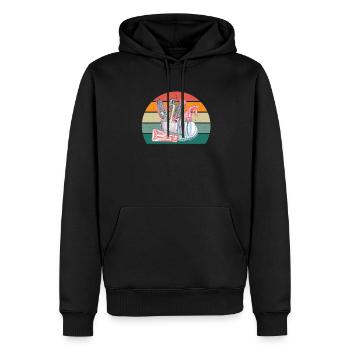 Haare schneiden Friseuse Frisörin Schere Fön Haar - Männer Premium Bio Hoodie - Schwarz - Vorne - Nico (187cm)
