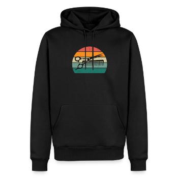 Haare schneiden Friseuse Frisörin Schere Fön Haar - Männer Premium Bio Hoodie - Schwarz - Vorne - Nico (187cm)