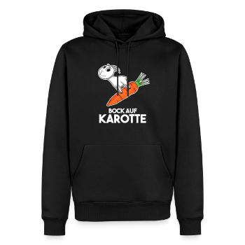 Karotte Ziege Ziegenbock - Männer Premium Bio Hoodie - Schwarz - Vorne - Nico (187cm)