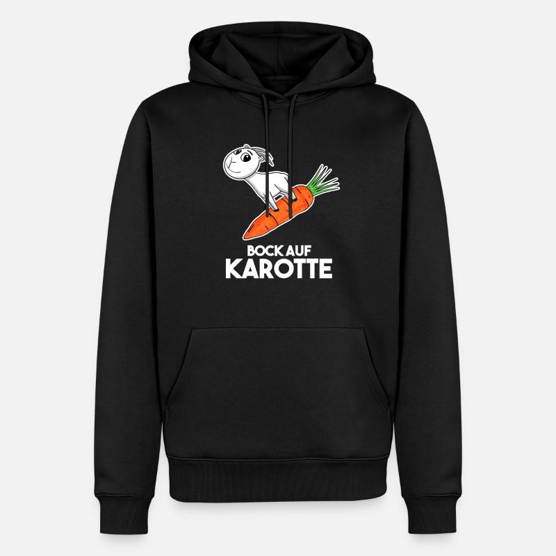 Karotte Ziege Ziegenbock - Männer Premium Bio Hoodie - Schwarz