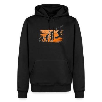 Skating Board Skate Skater Evolution Of Skateboard - Männer Premium Bio Hoodie - Schwarz - Vorne - Nico (187cm)