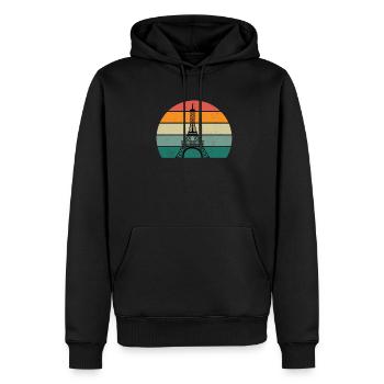 French French Paris Marseille Lyon France - Men’s Premium Organic Hoodie - black - Front - Nico (187cm)