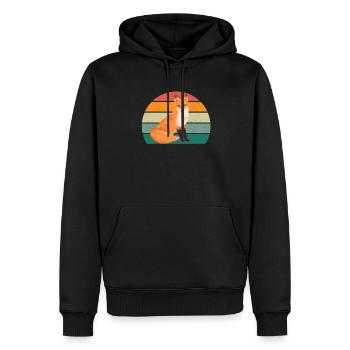 Foxes Fox family Stink like a fox smart - Men’s Premium Organic Hoodie - black - Front - Nico (187cm)
