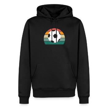 fußballerin ball spiel spieler spielerin fußball - Männer Premium Bio Hoodie - Schwarz - Vorne - Nico (187cm)