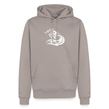 Foxes Fox family Stink like a fox smart - Men’s Premium Organic Hoodie - taupe - Front - Nico (187cm)