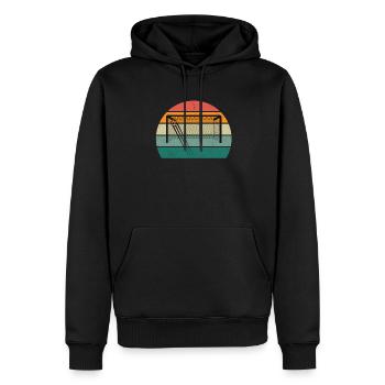 fußballerin ball spiel spieler spielerin fußball - Männer Premium Bio Hoodie - Schwarz - Vorne - Nico (187cm)