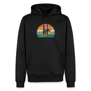 Forklift Driver Forklift Transport H - Men’s Premium Organic Hoodie - black - Front - Nico (187cm)