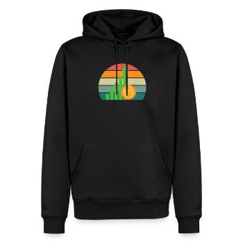 Zaster Moneten Billets Coin Monnaie Monnaie Virtuelle - Sweat à capuche Premium bio Homme - noir - Devant - Nico (187cm)