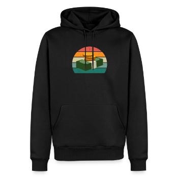 Zaster Moneten Notes Coin Money Virtual Money - Men’s Premium Organic Hoodie - black - Front - Nico (187cm)