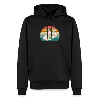 Jardinier Jardinier Haie Tondre pelouse Jardin - Sweat à capuche Premium bio Homme - noir - Devant - Nico (187cm)