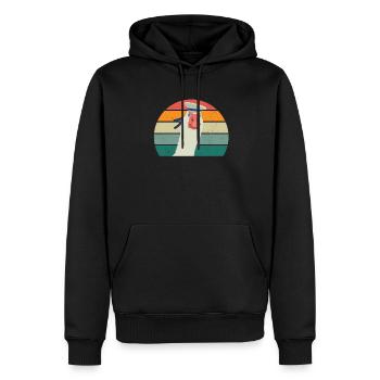 Geese Bird Christmas Goose Flies Birds Goose - Men’s Premium Organic Hoodie - black - Front - Nico (187cm)