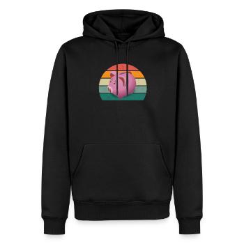 Zaster Moneten Billets Coin Monnaie Monnaie Virtuelle - Sweat à capuche Premium bio Homme - noir - Devant - Nico (187cm)